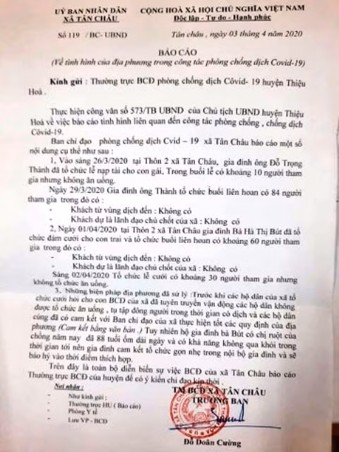 Thanh Hóa: Để dân tổ chức đám cưới giữa mùa dịch, chủ tịch xã bị đình chỉ công tác ảnh 1