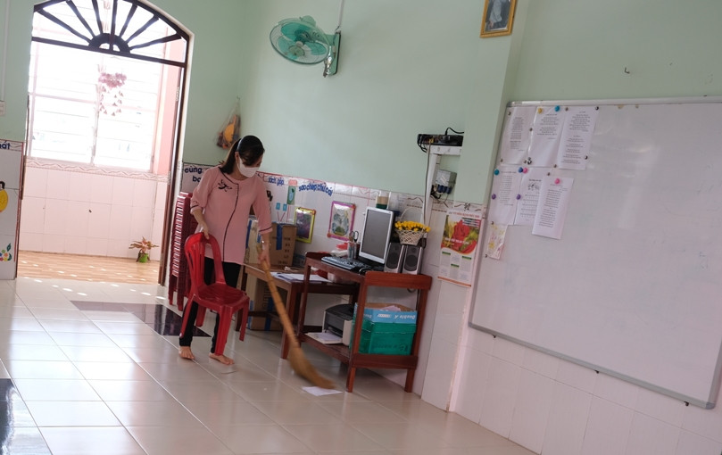 Trường học Cần Thơ sạch tinh tươm sẵn sàng đón trẻ mầm non trở lại trường ảnh 2 Trường học Cần Thơ sạch tinh tươm sẵn sàng đón trẻ mầm non trở lại trường ảnh 2