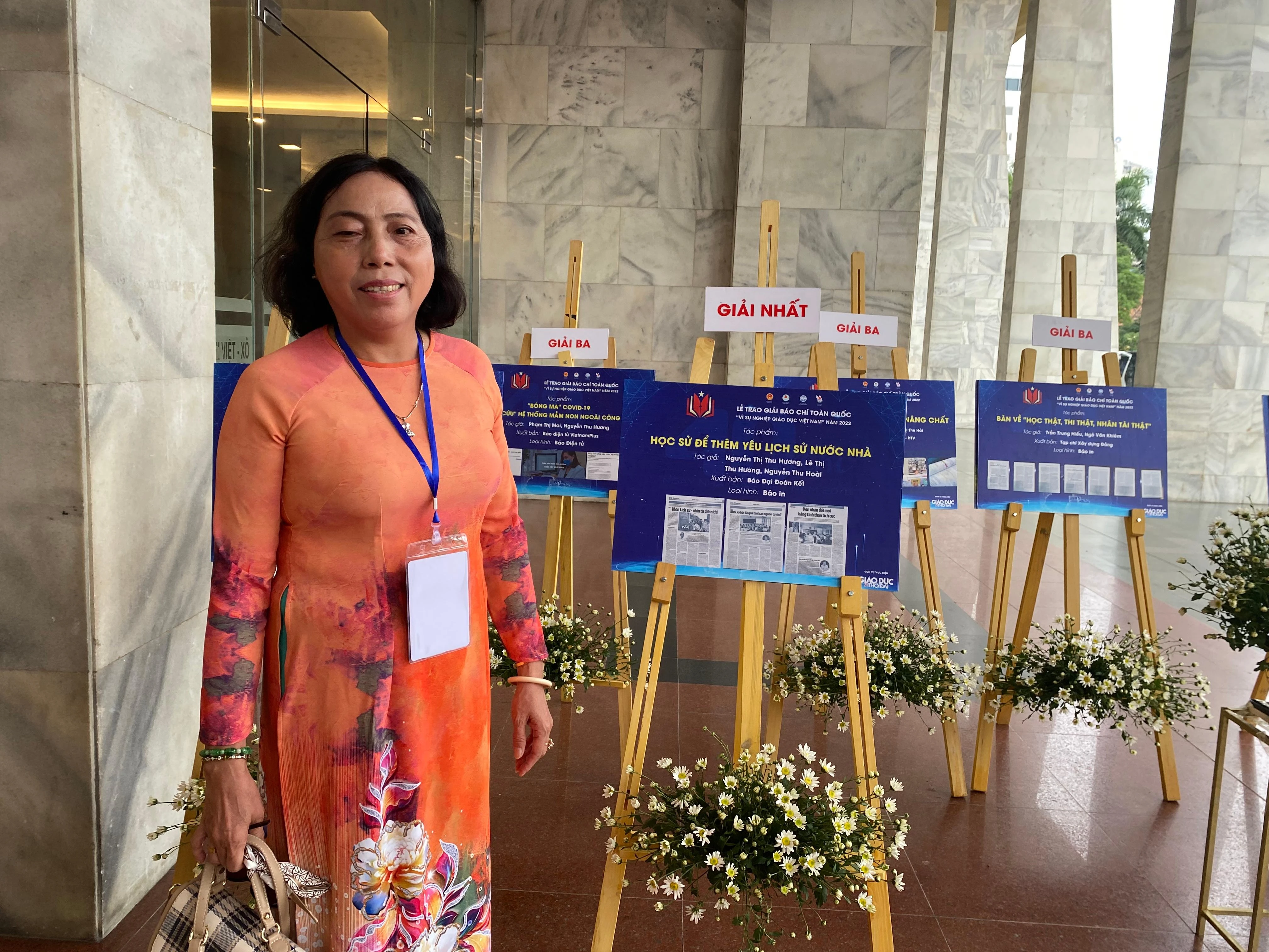 Nhà giáo ưu tú Phạm Thị Nguyệt - Tiểu học A Cần Đăng (An Giang). Ảnh Ngô Chuyên.