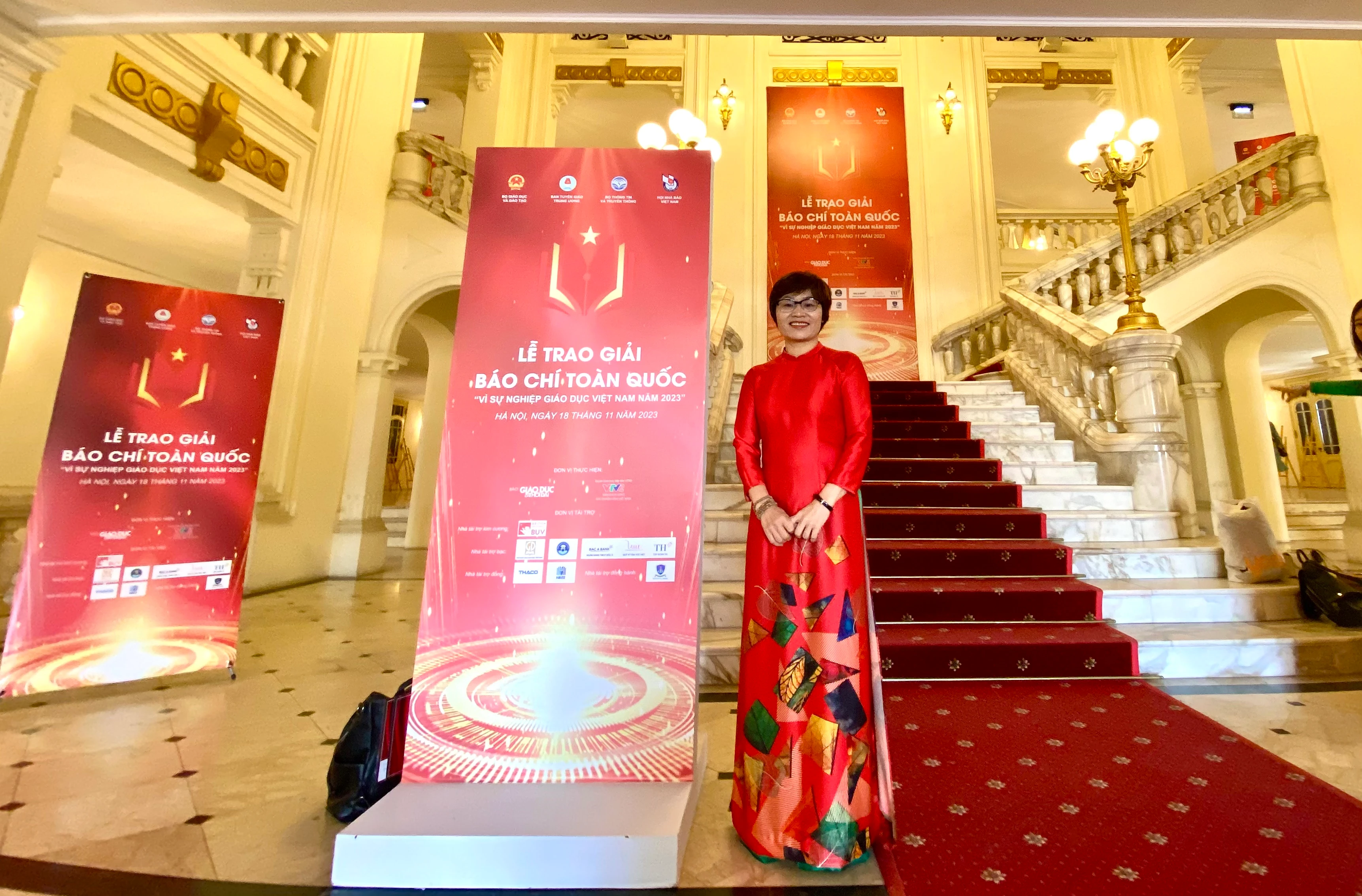 Nhà báo Nguyễn Thị Thuỷ, Báo Tuổi trẻ Thủ đô. Ảnh: Ngô Chuyên.