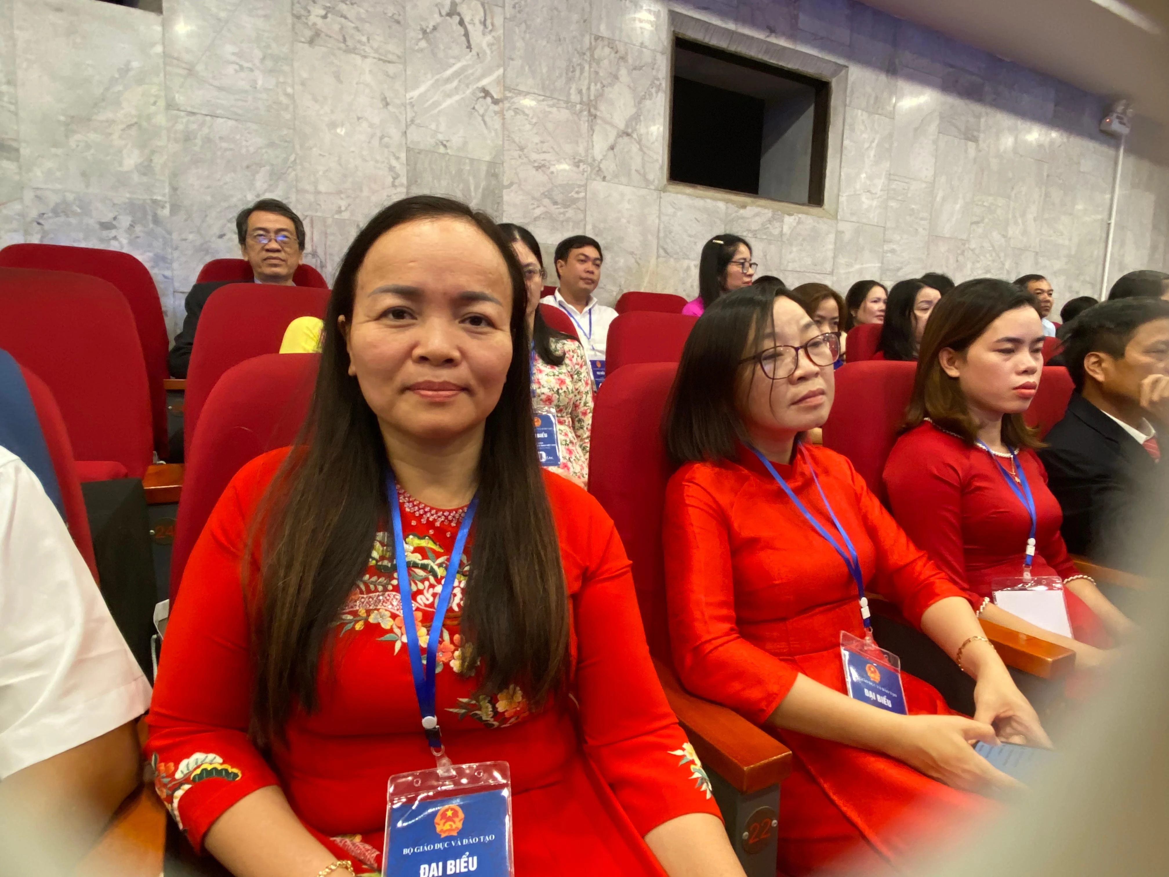 Cô Đào Thị Thơm - giáo viên Trường Tiểu học Tân Thanh (Lạng Sơn) tham dự lễ kỷ niệm.