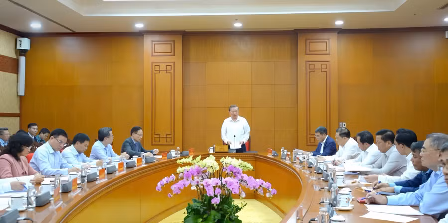 Toàn cảnh buổi làm việc của Tổng Bí thư Tô Lâm với Bộ Công Thương.