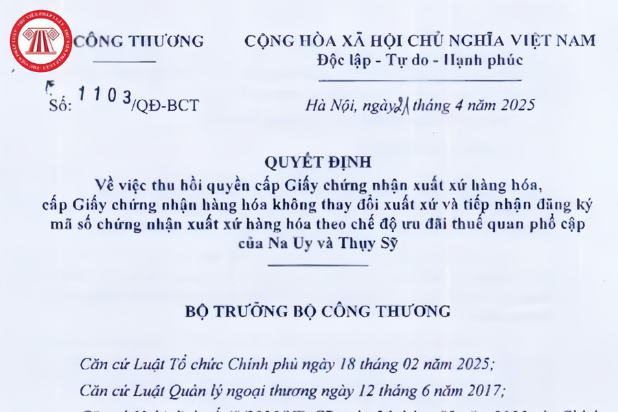 Quyết định 1103/QĐ-BCT Thu hồi quyền cấp Giấy chứng nhận xuất xứ hàng hóa quality-restoration-20250505152829683.jpg