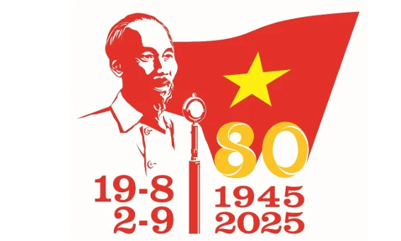 Logo sử dụng trong các hoạt động tuyên truyền Kỷ niệm 80 năm Cách mạng tháng Tám thành công (19/8/1945-19/8/2025) và Quốc khánh nước Cộng hòa xã hội chủ nghĩa Việt Nam (2/9/1945-2/9/2025).