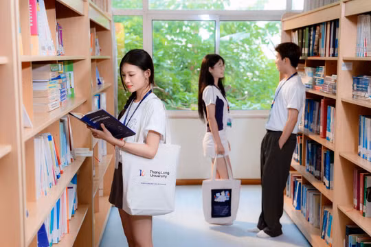 Sinh viên Trường Đại học Thăng Long. Ảnh: NTCC.