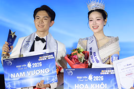 Nữ sinh Học viện Phụ nữ Việt Nam đăng quang Hoa khôi Sinh viên Thanh lịch 2026
