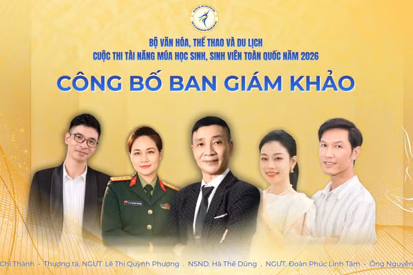 Ban giám khảo cuộc thi Tài năng múa học sinh, sinh viên toàn quốc năm 2026. Ảnh: BTC
