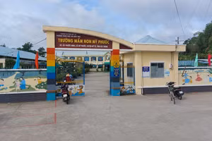 Một trường học khang trang ở xã Mỹ Phước, TP Cần Thơ.