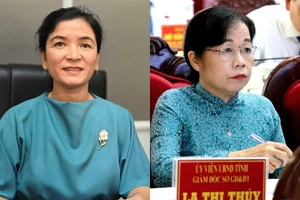 Quyền Giám đốc Sở GD&ĐT TP Cần Thơ, bà Trần Thị Huyền và Giám đốc Sở GD&ĐT tỉnh Vĩnh Long, bà La Thị Thúy.