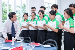 Học viên Trường Trung cấp Kỹ năng Chuyên nghiệp Nhật Bản trong giờ học.