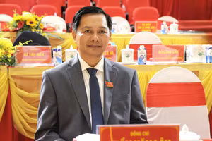 Ông Trần Văn Lâu, tân Bí thư Tỉnh ủy Vĩnh Long. (Ảnh: Phạm Trung)