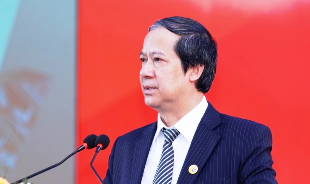 Bộ trưởng Nguyễn Kim Sơn phát biểu tại buổi lễ. Ảnh: MH.