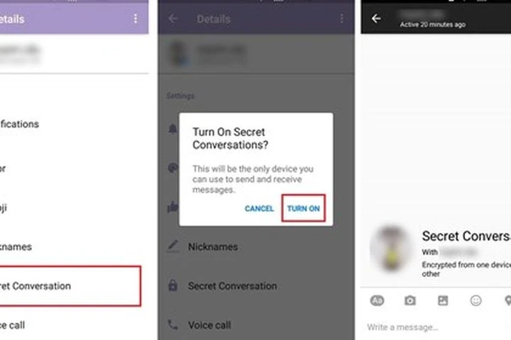 Kích hoạt tin nhắn bí mật trên Facebook Messenger