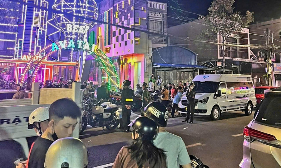 Quán nhậu Beer Avatar tại thời điểm lực lượng chức năng kiểm tra.