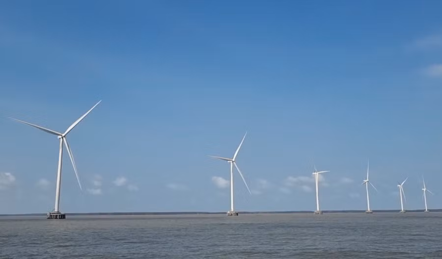 Cà Mau có 16 dự án điện gió đang vận hành khai thác.