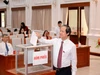 Bộ trưởng Nguyễn Kim Sơn bỏ phiếu tại Đại hội.