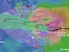 Bão số 5 là cơn bão mạnh, gây mưa nhiều trên diện rộng ở các địa phương thuộc miền Trung và miền Bắc. Ảnh: Hệ thống giám sát thiên tai Việt Nam.