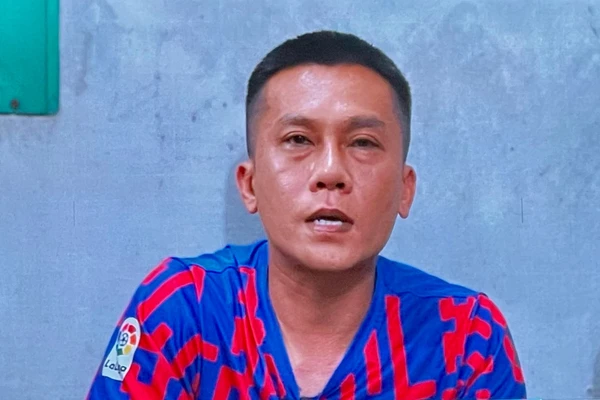 Nghi phạm Phạm Anh Tài bị bắt giữ.