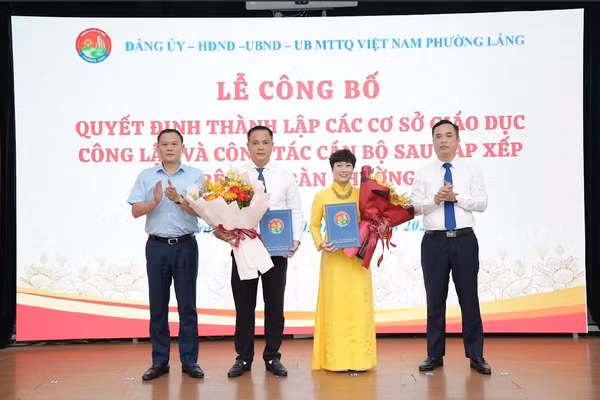 Phường trung tâm TP Hà Nội thành lập Trường liên cấp Huỳnh Thúc Kháng