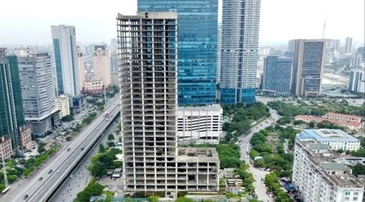 Dự án tòa nhà "Trung tâm điều hành và giao dịch thương mại Vicem" - Ảnh: Báo CAND