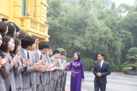 Phó Chủ tịch nước Võ Thị Ánh Xuân gặp mặt học sinh đoạt giải Olympic và KHKT quốc tế năm 2025.