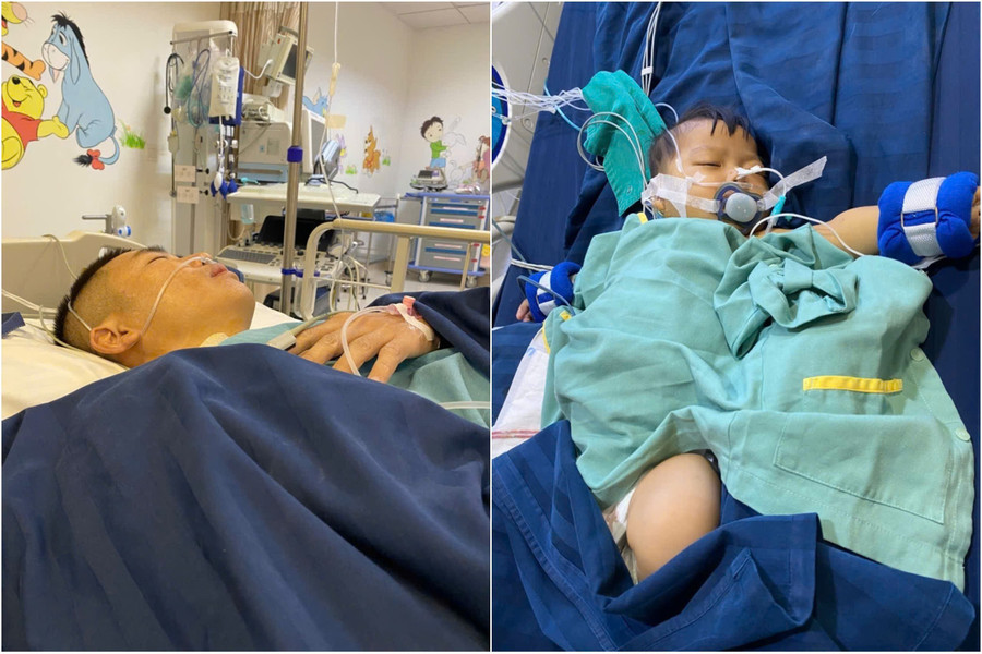 Người cha hiến một phần gan của mình để giành sự sống cho con.