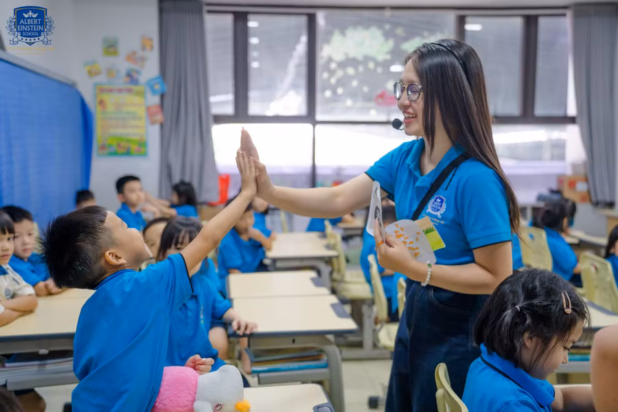 Ở Trường Albert Einstein, học sinh luôn được tạo cảm giác thoải mái để phát triển mọi mặt.