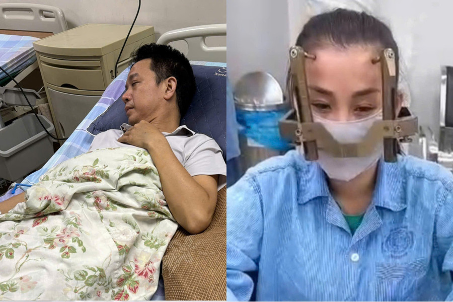 Anh Hiền và chị Hòa tại thời điểm đang điều trị tại bệnh viện. z7083064690424-257fa6b213f61ca4611bac2f1781e23d.jpg