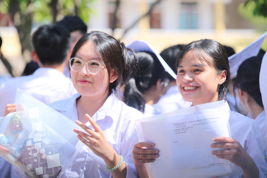 Các thí sinh cho biết đề thi sát với sự phát triển của đất nước hiện nay. 4i7a0456.jpg