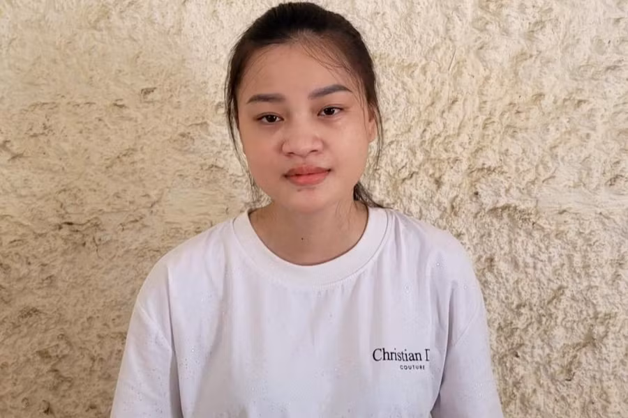 Lê Thị Nguyệt tại cơ quan điều tra.