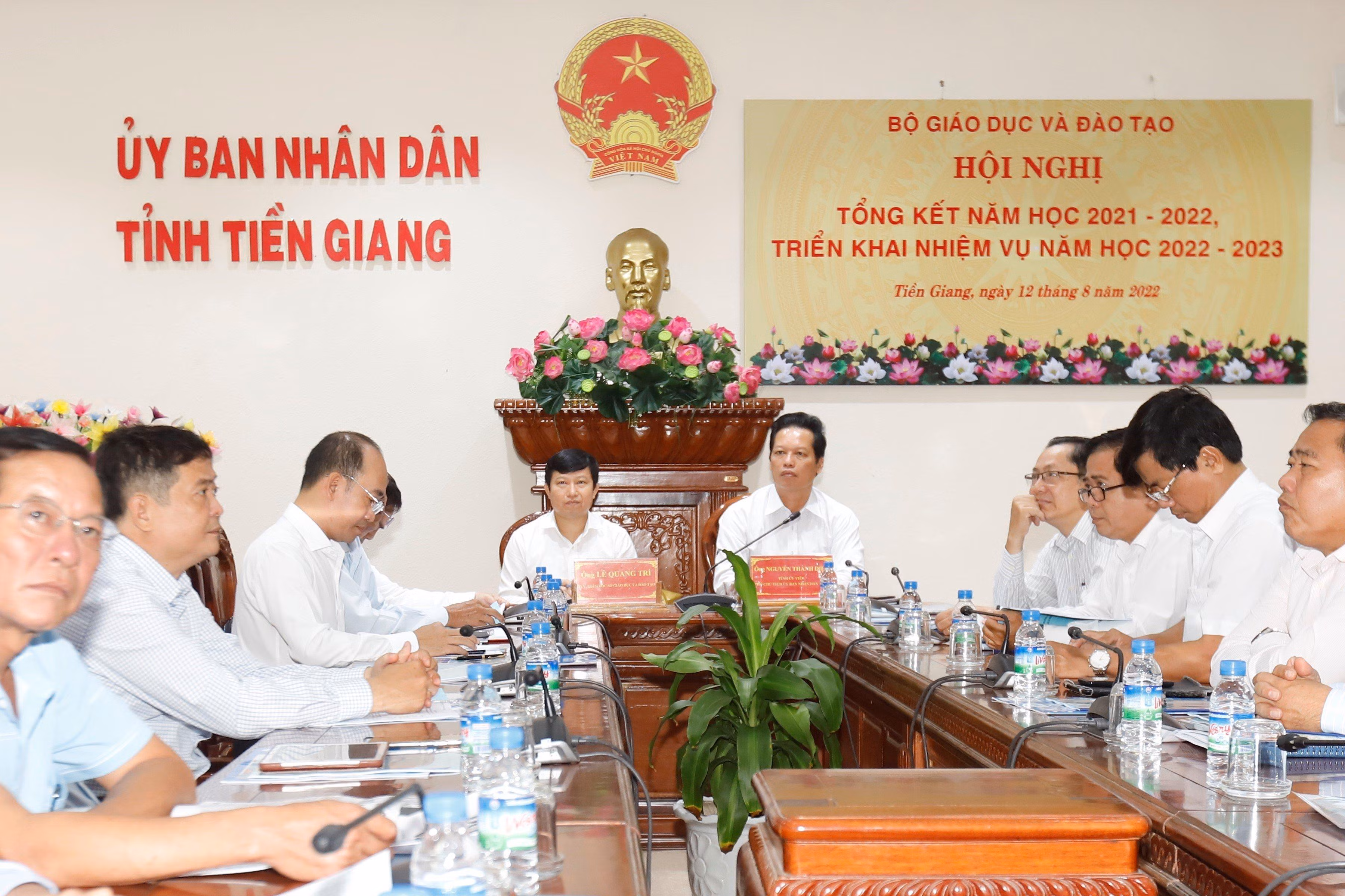 Quang cảnh điểm cầu tỉnh Tiền Giang.