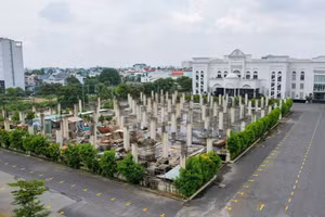 Hàng loạt hạng mục Eros Palace Luxury xây dựng không phép.