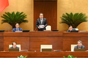 Chủ tịch Quốc hội Trần Thanh Mẫn phát biểu kết thúc đợt 1 Kỳ họp thứ 9, Quốc hội khóa XV. 