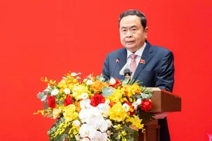 Chủ tịch Quốc hội Trần Thanh Mẫn phát biểu khai mạc Hội thảo. (Ảnh: Phạm Thắng)