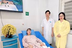 Ngày thứ 5 sau mổ, sản phụ đã hết co giật hoàn toàn, sức khỏe ổn định. Ảnh: BVCC. 