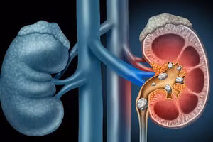 Chủ quan khi bị sỏi thận, nhiều người đã phải cắt một bên thận. Ảnh minh họa.
