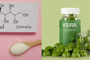 Kẹo rau củ Kera có chứa Sorbitol nhưng không có ghi trên nhãn sản phẩm theo quy định. 