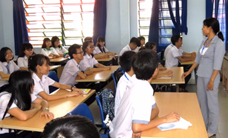 Giờ học của cô trò Trường THPT Thực hành Sư phạm Đại học Cần Thơ