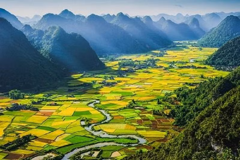 Thung lũng Bắc Sơn mùa lúa chín Thung lũng Bắc Sơn mùa lúa chín