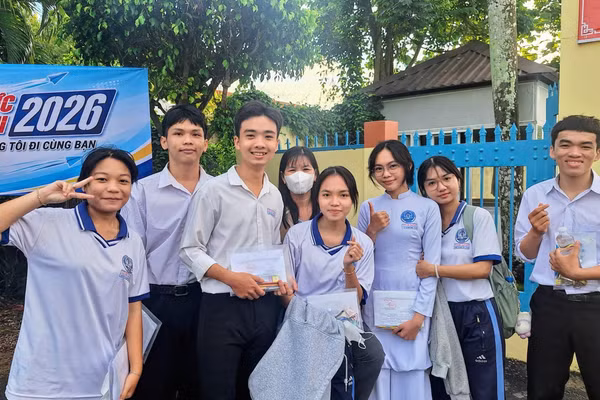 Học sinh An Giang tham dự Kỳ thi tốt nghiệp THPT năm 2026. Ảnh: Trọng Nhân.