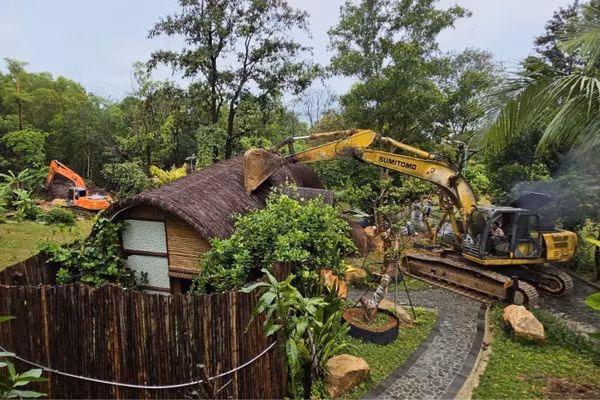 Đặc khu Phú Quốc (An Giang) thực hiện cưỡng chế công trình xây dựng không phép.