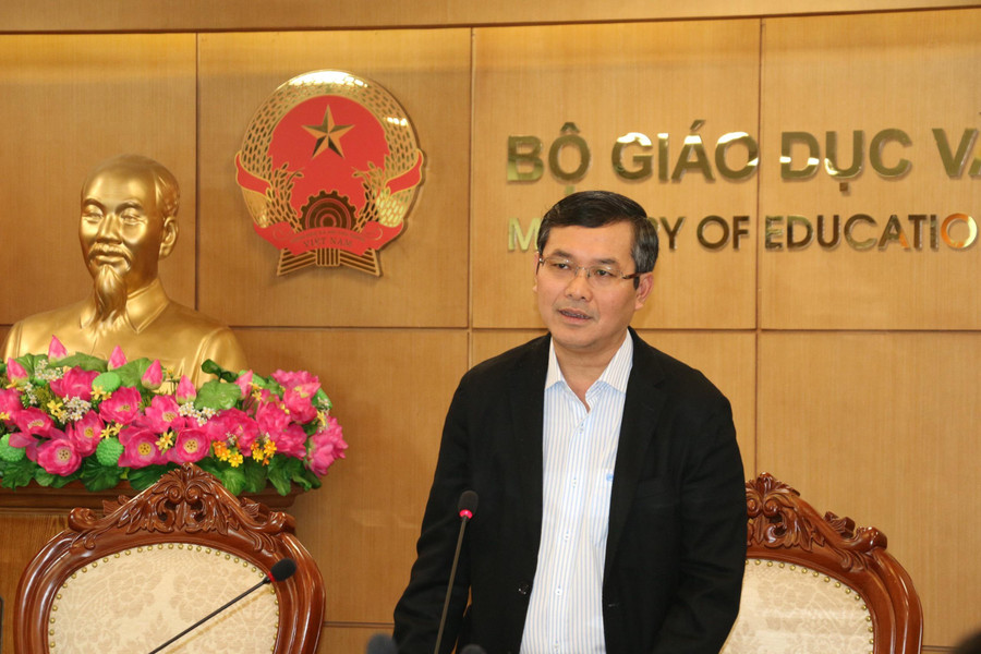 Thứ trưởng Nguyễn Văn Phúc đánh giá cao kết quả phối hợp thực hiện công tác pháp chế năm 2022 giữa Bộ GD&amp;ĐT và Bộ Tư pháp.