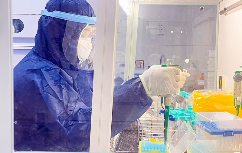 Xét nghiệm Covid-19 tại Trung tâm kiểm soát bệnh tật tỉnh Đồng Nai. (Ảnh: CDC Đồng Nai)