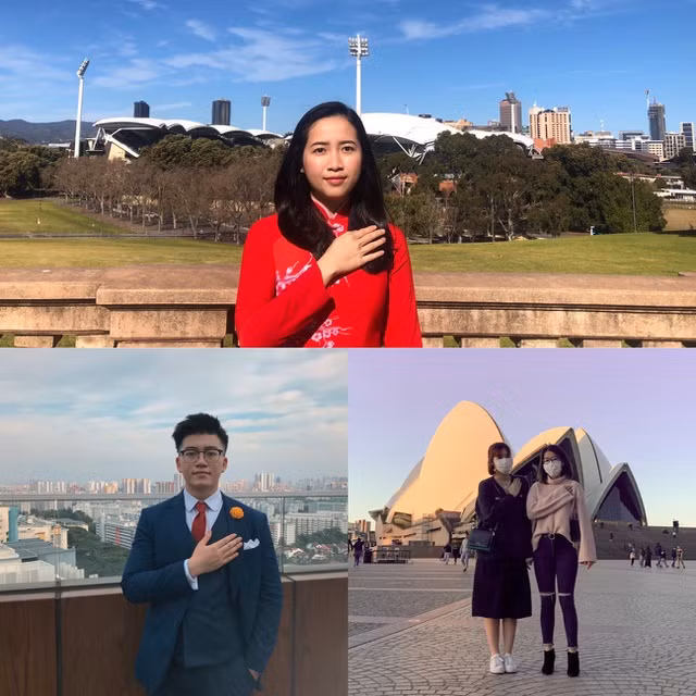 Các du học sinh Việt tại nhiều quốc gia hướng về Tổ quốc với tình cảm chân thành.