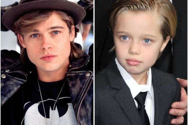 Càng lớn, Shiloh lại được nhận xét là sở hữu ngoại hình không khác gì Brad Pitt thời trẻ. Càng lớn, Shiloh lại được nhận xét là sở hữu ngoại hình không khác gì Brad Pitt thời trẻ.