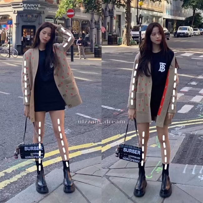 Cách tạo dáng mở chân vừa phải sẽ giúp tổng thể thêm cao ráo, cặp chân trông cũng thon dài hẳn ra. Bên cạnh đó, chỉ vài động tác nhỏ như đặt tay lên đầu, liếc nhìn sang ngang là bức hình trông cũng sinh động hơn nhiều.