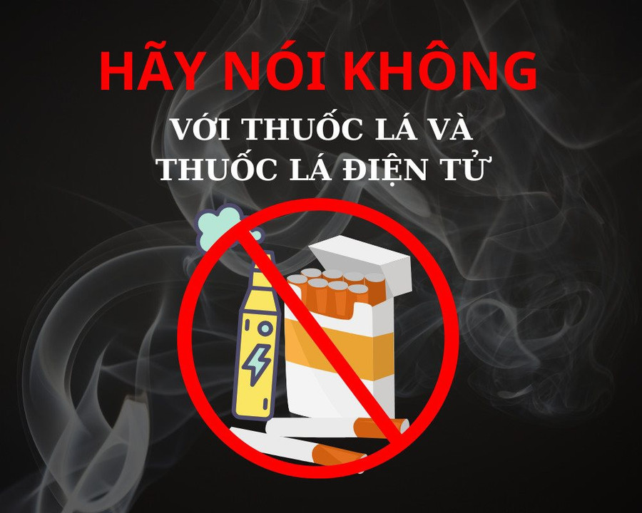 Poster tuyên truyền về phòng tránh thuốc lá điện tử. Poster tuyên truyền về phòng tránh thuốc lá điện tử.