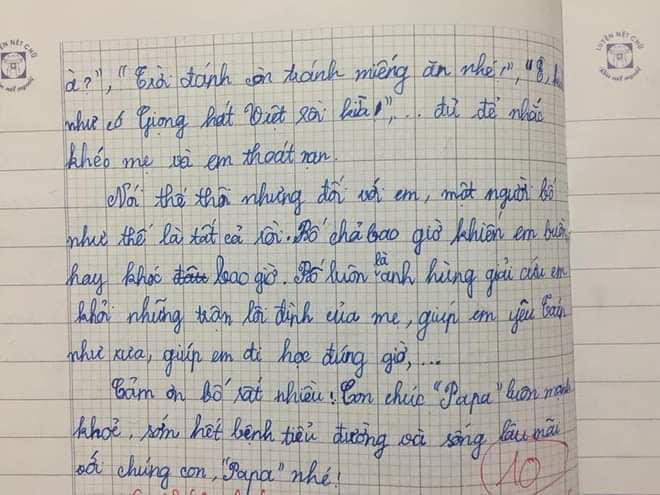 Bài văn tả bố "xấu hết phần thiên hạ" khiến dân mạng vô cùng thích thú ảnh 3 Bài văn tả bố "xấu hết phần thiên hạ" khiến dân mạng vô cùng thích thú ảnh 3
