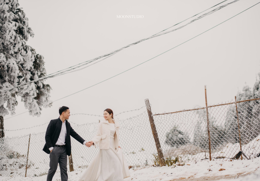 Mê mẩn bộ ảnh cưới trong tuyết ở Y Tý - Lào Cai của cặp đôi may mắn ảnh 4