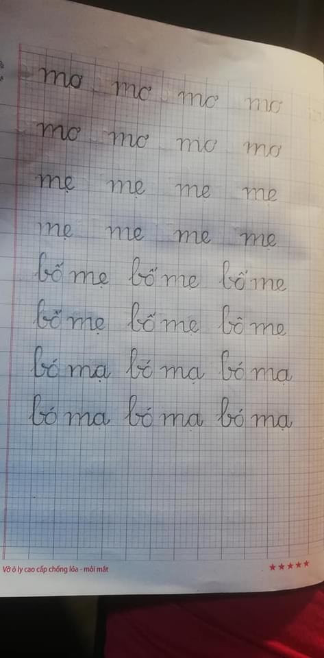 Cười vỡ bụng những màn khoe chữ con học lớp 1 ảnh 21 Cười vỡ bụng những màn khoe chữ con học lớp 1 ảnh 21
